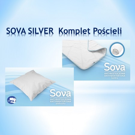 SOVA SILVER Komplet Pościeli 1+1(50/60) Pościel Antyroztoczowa